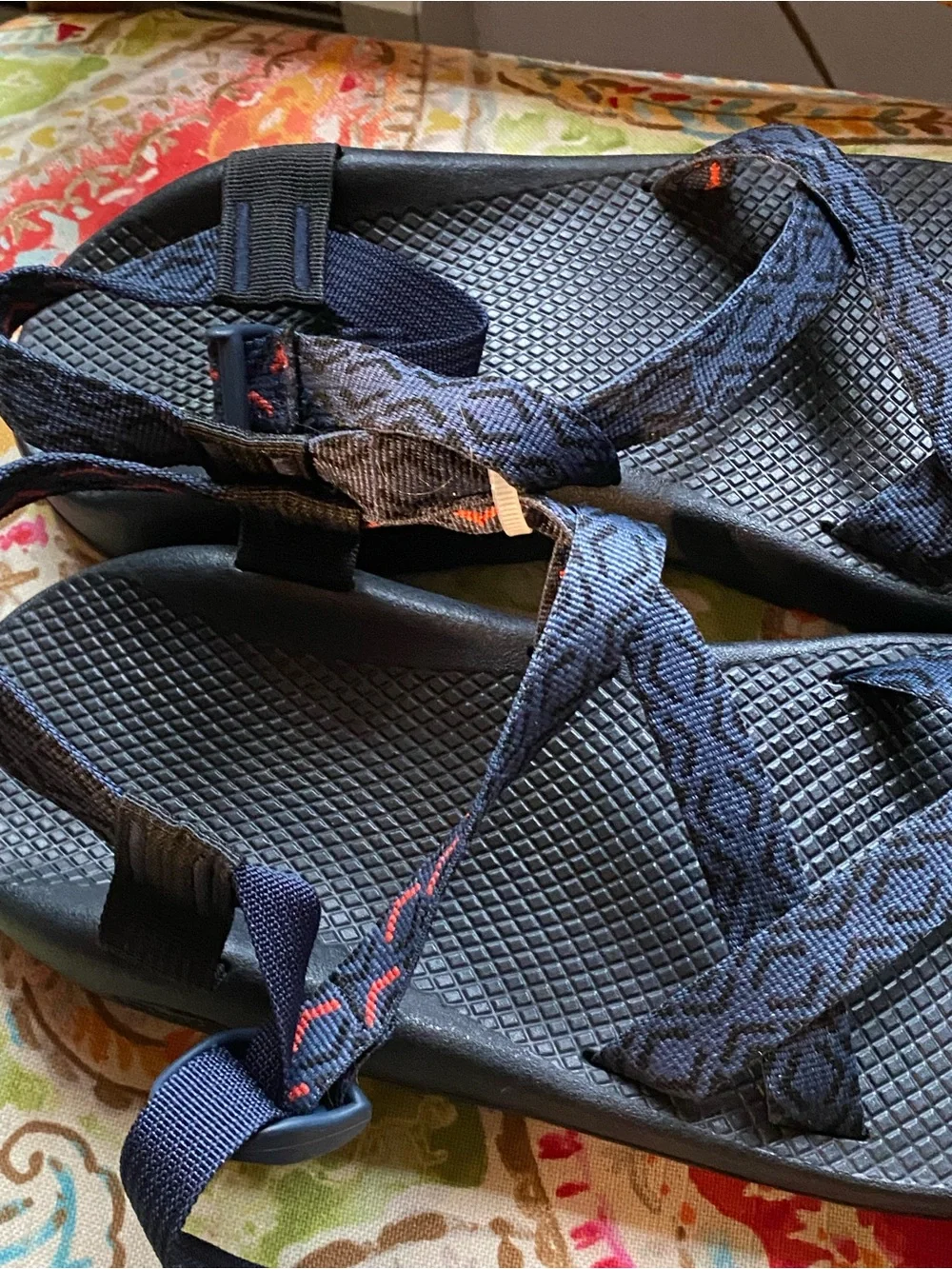Chaco Men's 12 Navy Blue Strappy Outdoor Sandals